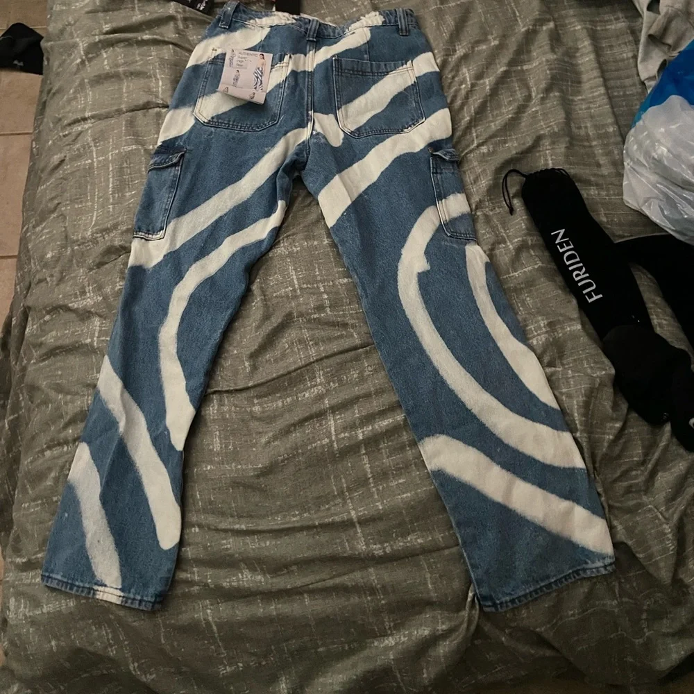 Circle design boyfriend jeans - Picture 2 of 2